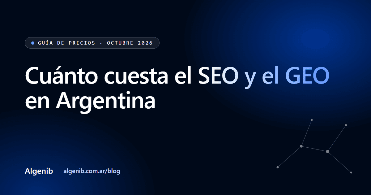 Cuánto cuesta el SEO y el GEO en Argentina (2026)