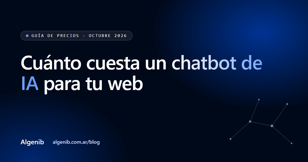 Cuánto cuesta un chatbot de IA para tu web (2026)