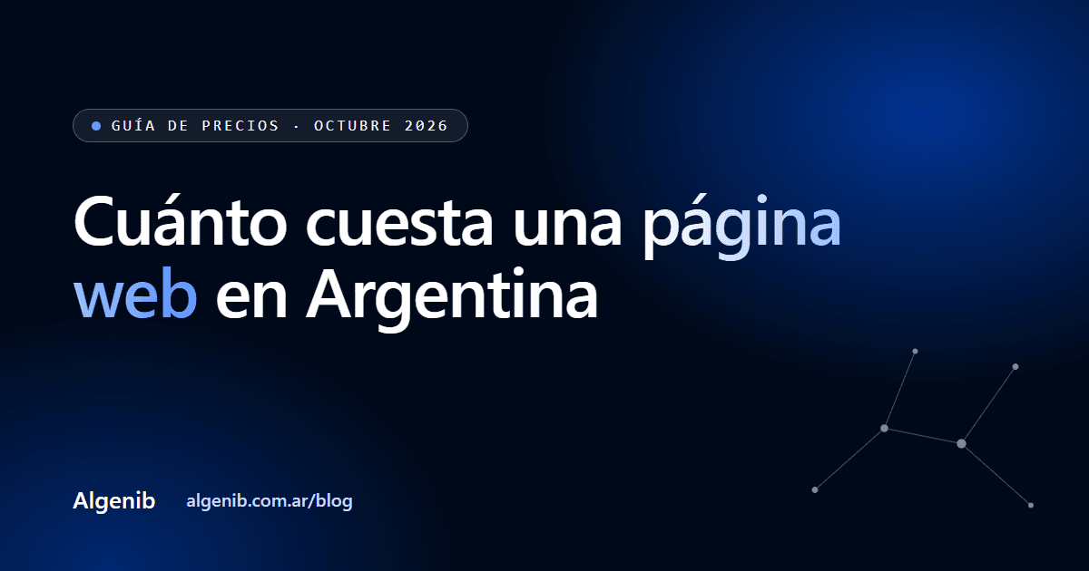 Cuánto cuesta una página web en Argentina (2026)