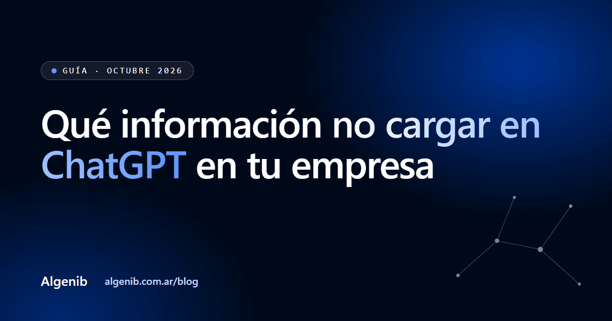 Qué información no cargar en ChatGPT en tu empresa