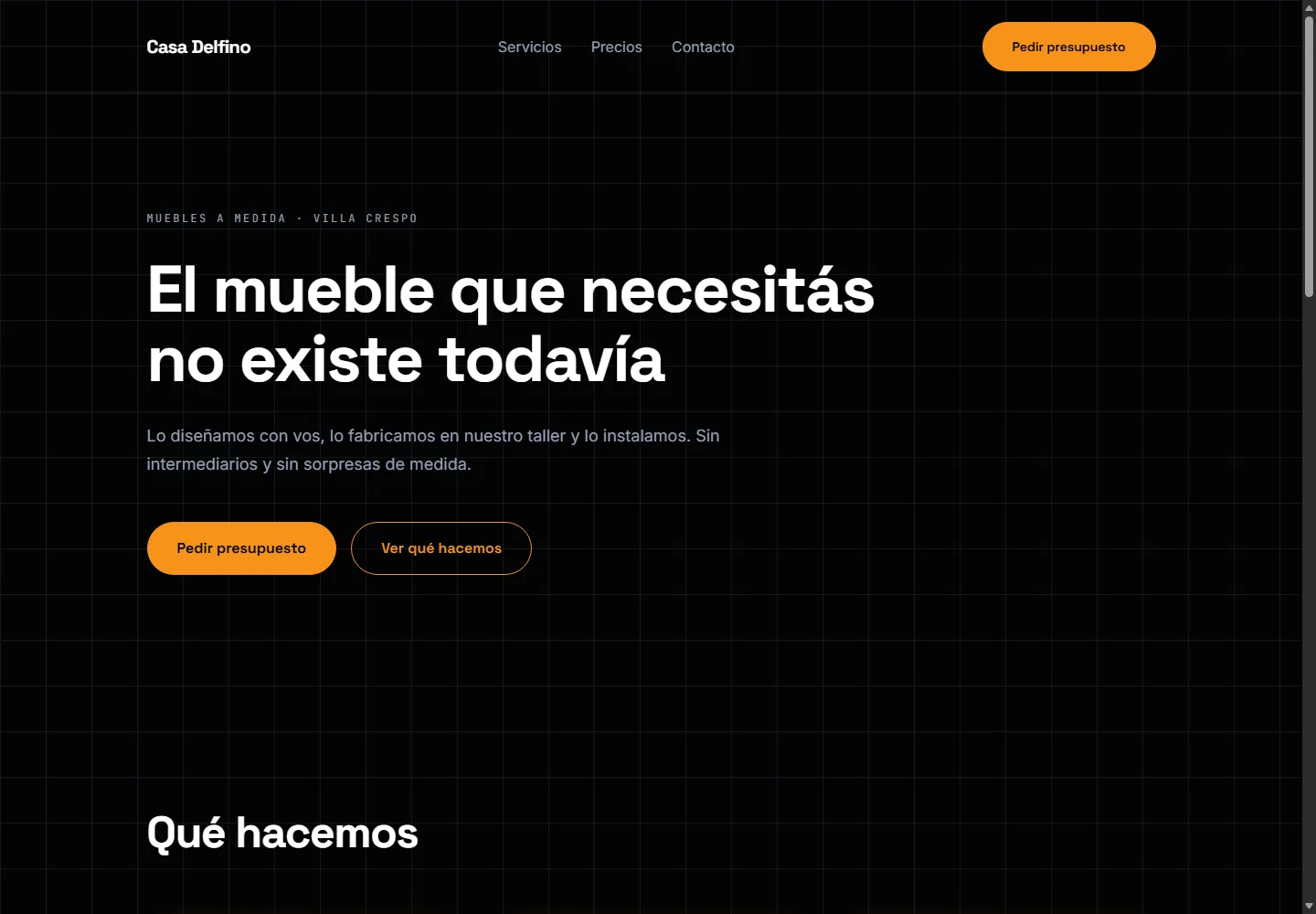 La misma landing con el estilo Cripto