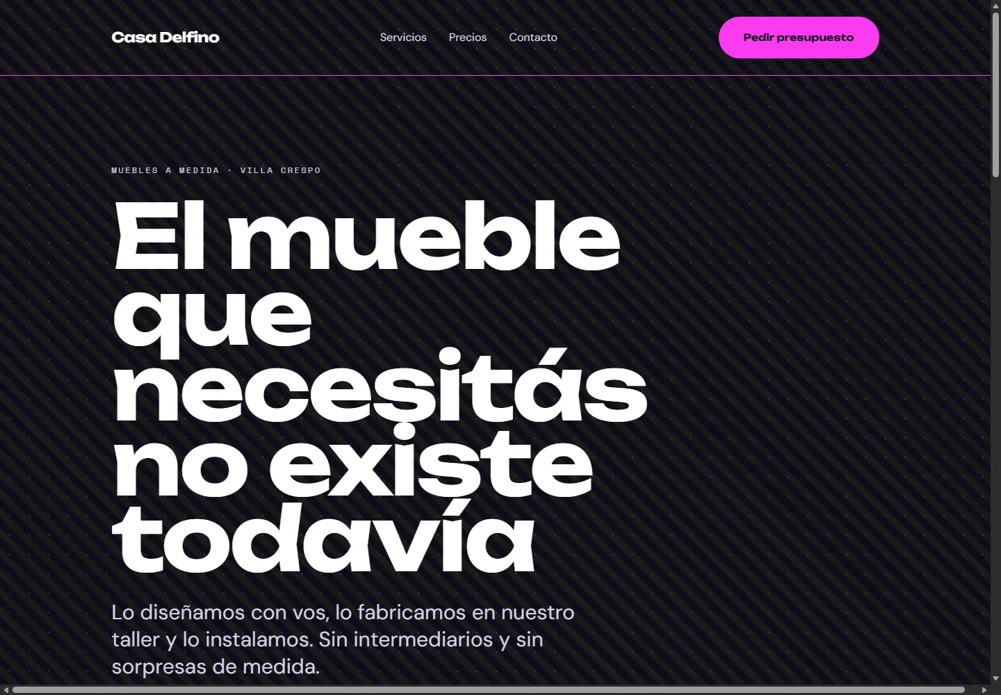 La misma landing con el estilo Explosivo