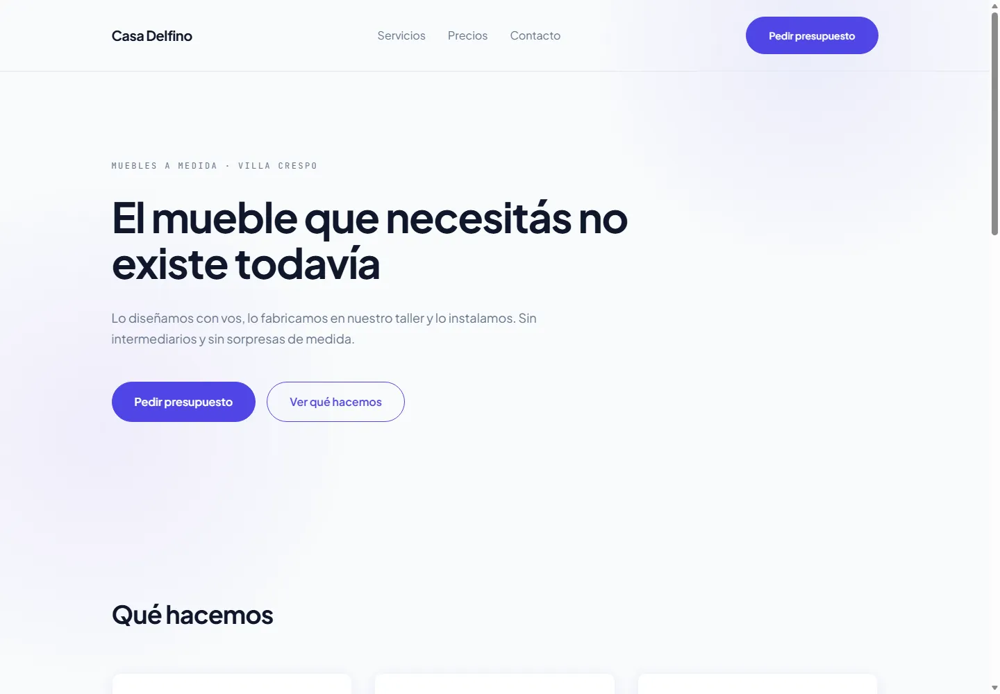 La misma landing con el estilo Corporativo